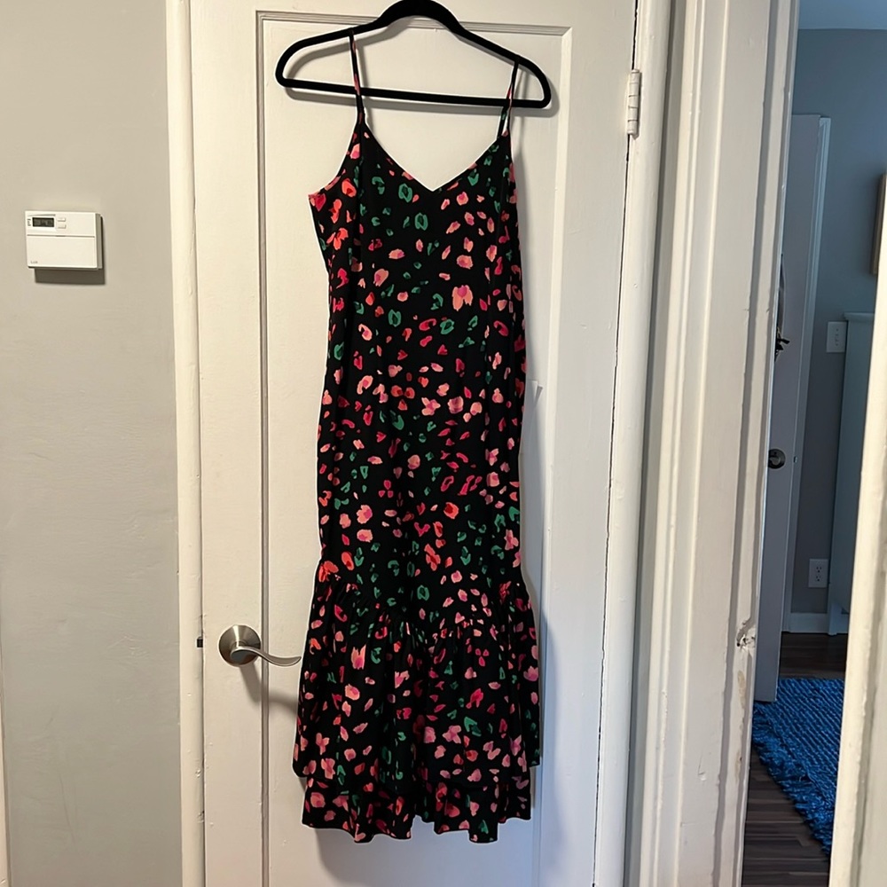 NWT Never Fully Dressed Black Animal Strappy Frida dress